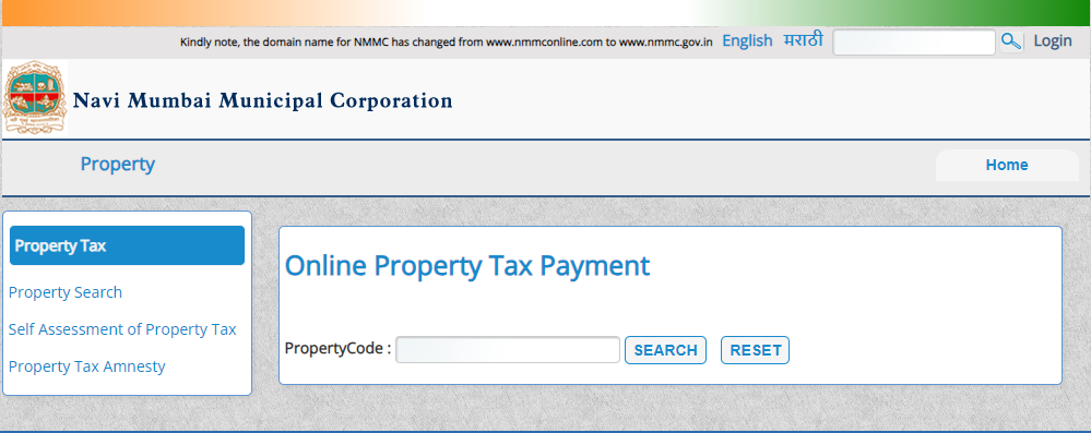 NMMC Property Tax online